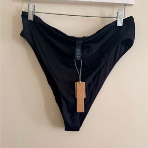 SKIMS Black High Cut Bikini Bottom